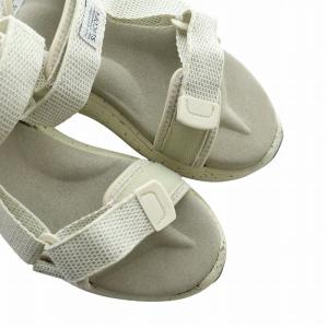 SUICOKE DEPA-RUN2 厚底サンダル フラット ロゴ ストラップ メッシュ US6 24cm アイボリー OG-333-2