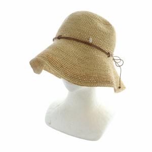 アイリス9 IRIS9 ラフィアハット 麦わら帽子 ロゴ ベージュ HAT51269 /MQ