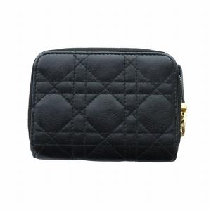 Christian Dior Caro Scarlet 二つ折り財布 キルティング ブラック