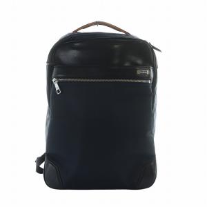 エピッドプラス リュックサック バックパック ナイロン ビジネス レザー ロゴ 紺 ネイビー 86106