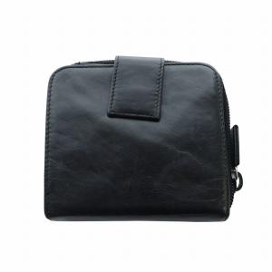 PRADA 二つ折り財布 ウォレット ミニ レザー ロゴ 三角プレート 黒 ブラック 1M0840 /MQ OH