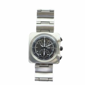 SEIKO WIRED XYZ 腕時計 ウォッチ クォーツ 黒文字盤 カレンダー付き ロゴ シルバー色 7T94-0AC0
