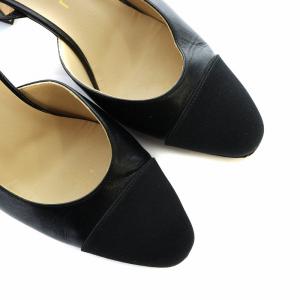 CHANEL スリングバック パンプス ココマーク ストラップ 37 ブラック