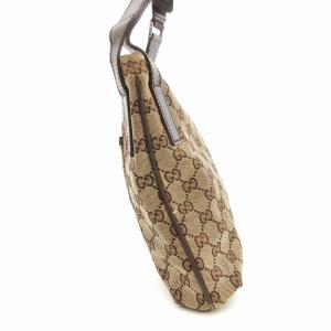 GUCCI ショルダーバッグ 斜めがけ GGキャンバス 茶 ブラウン ベージュ 122793 /UO