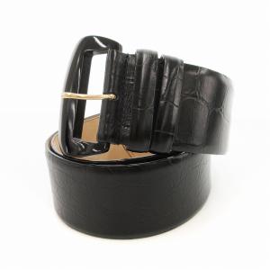 太ベルト レザー イタリア製 ブラック /UO