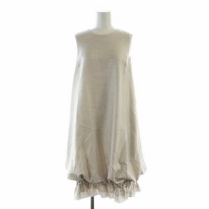 Daisy Travel Sherbet ノースリーブワンピース ロング ロゴ フリル 38 S ライトグレー