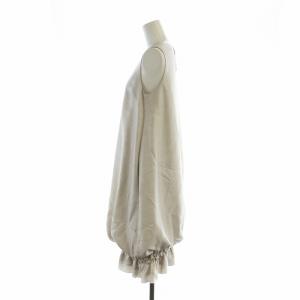 DAISY LIN Daisy Travel Sherbet ノースリーブワンピース ロング ロゴ フリル 38 S ライトグレー