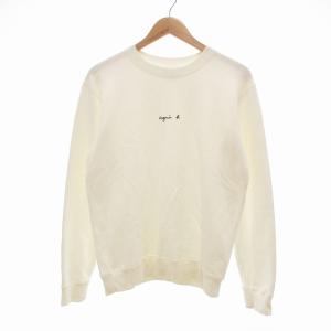 23SS トレーナー スウェット 長袖 ロゴプリント 裏毛 1 白 /UO