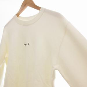 Agnes b. homme 23SS トレーナー スウェット 長袖 ロゴプリント 裏毛 1 白 /UO