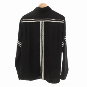 LOVELESS ブライトコードトリミングシャツ 長袖 貝ボタン L 黒 ブラック 61M14-424-09 /UO