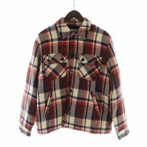 23AW CHECK CPO JACKET M レッド系