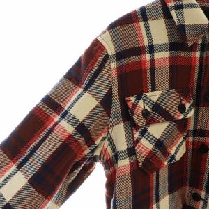 A BATHING APE 23AW CHECK CPO JACKET M レッド系