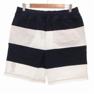 POLO RALPH LAUREN タグ付き ポロベア ジャージー ショートパンツ ハーフ ボーダー S ネイビー ホワイト /UO