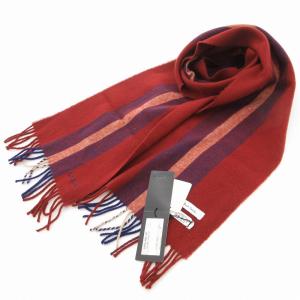 タグ付き マフラー スカーフ ウール カレッジストライプ レッド系 /UO