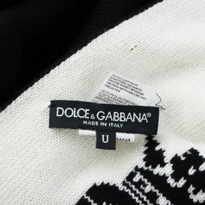 DOLCE&GABBANA マフラー ストール ロゴ カシミヤ 黒 ブラック /MQ