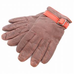 グローブ 手袋 レザー カシミヤライナー 茶 ブラウン /AE