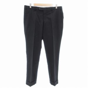 美品 テーパードパンツ スラックス センタープレス ロールアップ 85 黒 ブラック /AE