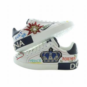 ポルトフィーノ スニーカー 総柄 6.5 ホワイト