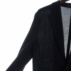 MACKINTOSH LONDON テーラードジャケット シングル 長袖 金ボタン 麻 リネン 38 M 紺 ネイビー /MQ