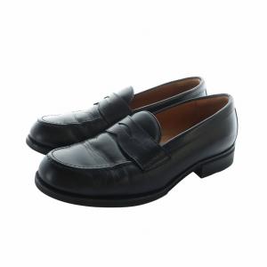 ランウォーク 3E ローファー 革靴 ロゴ レザー 25.5cm 黒 ブラック 1231A225-001