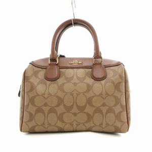 ミニボストン ショルダーバッグ 2WAY 茶 ブラウン ベージュ F32203 /UO AA