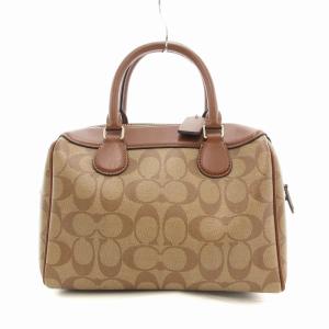 COACH ミニボストン ショルダーバッグ 2WAY 茶 ブラウン ベージュ F32203 /UO AA