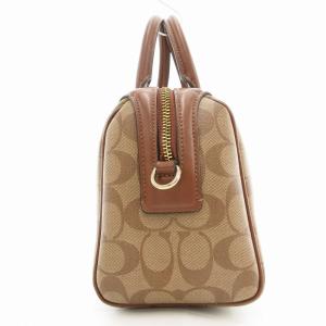 COACH ミニボストン ショルダーバッグ 2WAY 茶 ブラウン ベージュ F32203 /UO AA