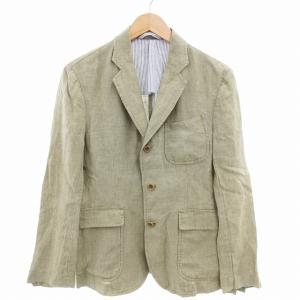 lanificio luigi zanieri テーラードジャケット 背抜き シングル 麻 リネン S