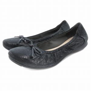 オン ブルー Bleue ふかふかクッションバレエシューズ リボン 24cm 黒 ブラック 062416