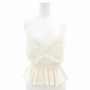 ビスチェ 花柄 レース シルク 40 S アイボリー /AE