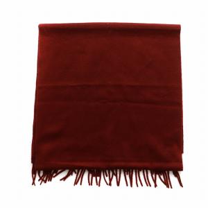 Loro Piana マフラー ストール フリンジ ロゴ プレート カシミヤ 赤 レッド /MQ