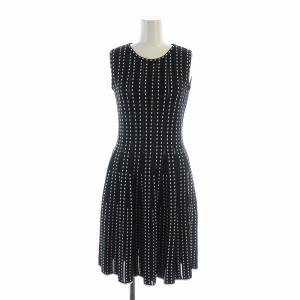 アントニーノ ヴァレンティ 20SS ニットワンピース ノースリーブ ロング フレア ロゴ ドット柄 38