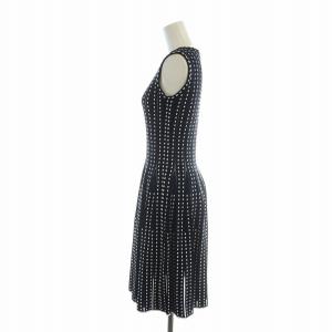 ANAYI アントニーノ ヴァレンティ 20SS ニットワンピース ノースリーブ ロング フレア ロゴ ドット柄 38