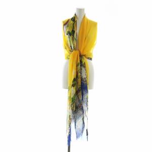 大判ストール スカーフ ショール ロゴ 果物 花柄 総柄 マルチカラー AA /MQ