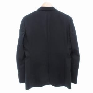 nano universe shiny fit セットアップ スーツ テーラードジャケット 背抜き シングル パンツ 50 XL 紺