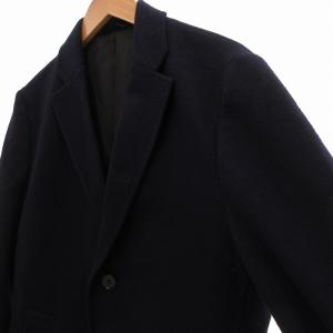 JOSEPH HOMME 21AW チェスターコート ミドル ハーフ 46 ネイビー /UO