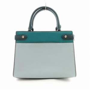 kate spade new york ステイシー カラーブロック サッチェル ハンドバッグ ショルダー 2WAY レザー 緑系 /UO