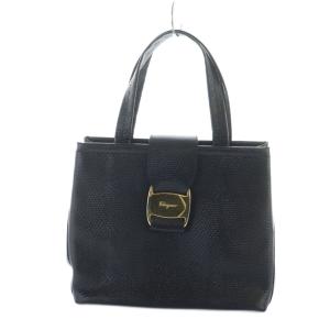 ヴァラ ハンドバッグ ミニトート ロゴ ゴールド金具 レザー 黒 ブラック AQ-21 8252 /MQ