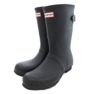 レインブーツ 雨靴 ロング シューズ ロゴ 黒 ブラック /AE