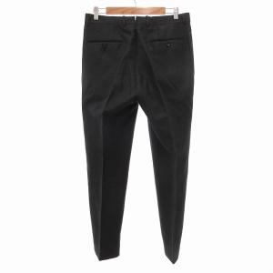Ermenegildo Zegna ウール リネン混 スリム トラウザーズ パンツ 46 ダークグレー /UO