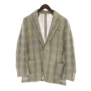 24SS テーラードジャケット メッシュ チェック 46 ベージュ