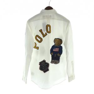 RALPH LAUREN カスタム オックスフォードシャツ ポロベア S ホワイト