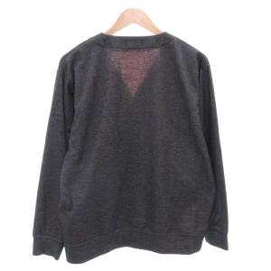 graniph ウルトラセブン 美品 エレキングとガッツ星人 ダブルフェイスカーディガン 長袖 S ダークグレー /AE