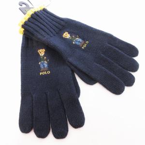 タグ付き 国内正規 Poloベア グローブ 手袋 ネイビー /UO