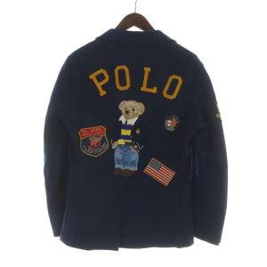 カスタム テーラードジャケット ポロベア ワッペン S ネイビー