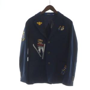 POLO RALPH LAUREN カスタム テーラードジャケット ポロベア ワッペン S ネイビー