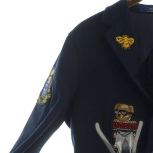 POLO RALPH LAUREN カスタム テーラードジャケット ポロベア ワッペン S ネイビー