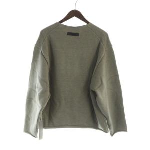 FOG ESSENTIALS 1977 RAW EDGE CREW KNIT ニット セーター タグ付き 長袖 ロゴ XS グレー AA