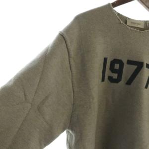 FOG ESSENTIALS 1977 RAW EDGE CREW KNIT ニット セーター タグ付き 長袖 ロゴ XS グレー AA