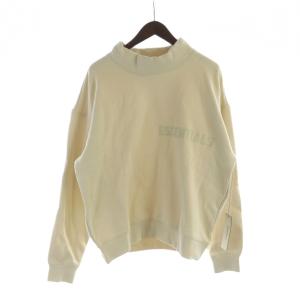 スウェット タグ付き トレーナー 長袖 ラバーロゴ 裏起毛 オーバーサイズ XS ベージュ AA /MQ